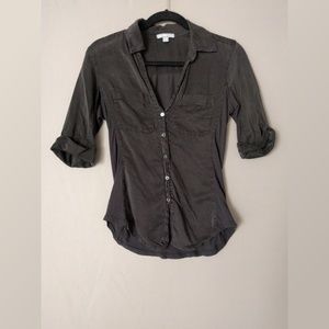 James Perse 3/4 sleeve button down shirt.